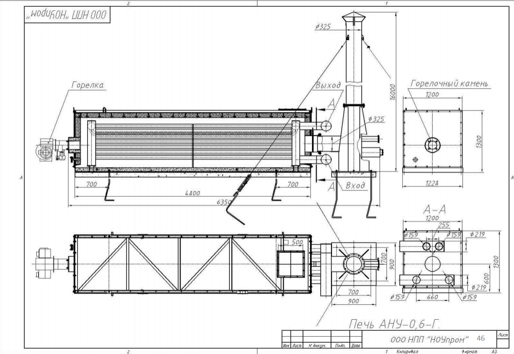 Печи нагрева газа
