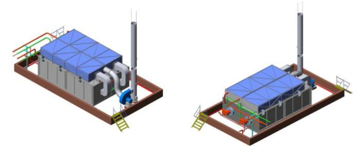 Печи нагрева газа