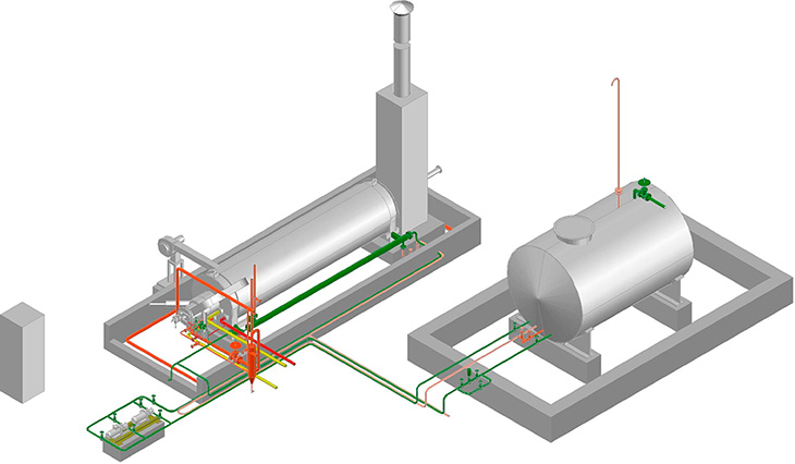 Вид печи для нагрева углеводородов
